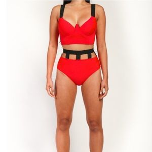 High Waist Cut Out Bikink